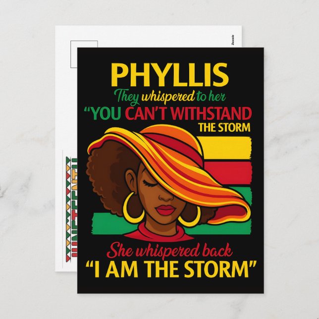 Postal Festiva Latina Power Woman Flowers Hispanic Pride I Am Sto (Anverso / Reverso)