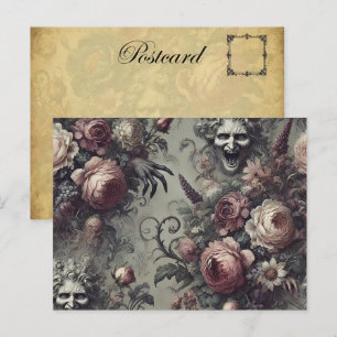 Postal Festiva Laugh Lines - Floral gótica