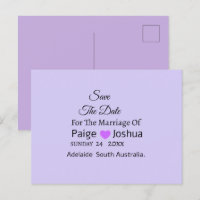 Lavender Twist Moderno Typography Boda