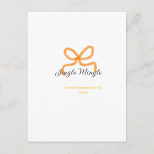 Postal Festiva Lazo naranja jingle Mingle retro boho familia namd
