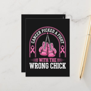 Postal Festiva Lazo Rosa Conciencia del Cáncer de Seno Lucha Rosa