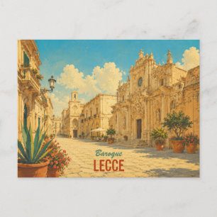 Postal Festiva Lecce Antiguo Italia - Arte de Viaje Barroco de Pu