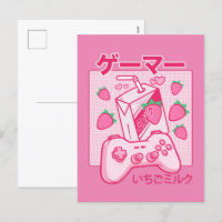 Leche divertida de la camisa de fresa japonesa Kaw
