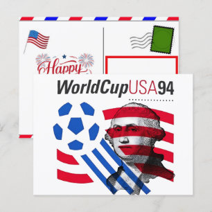 Postal Festiva Legado de la Copa Mundial de la USA 94 y fútbol de