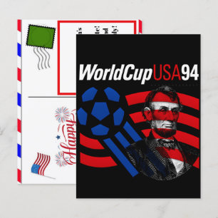 Postal Festiva Legado de la Copa Mundial de la USA 94 y fútbol de