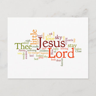 Postal Festiva Lejos en un villancico del pesebre