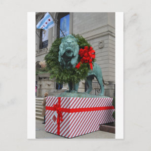 Postal Festiva León del Instituto de Arte de Chicago decorado par