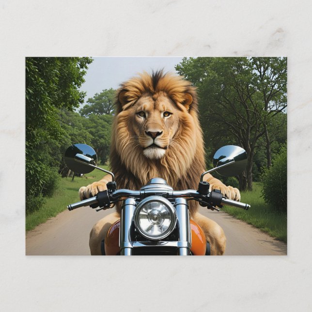 Postal Festiva León en moto (Anverso)