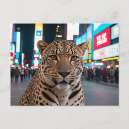 Postal Festiva Leopardo en Times Square