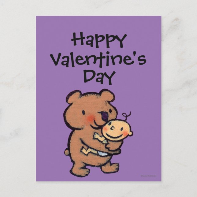 Postal Festiva Leslie Patricelli Big Brown Bear Hug (Anverso)