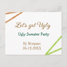 Postal Festiva Let's get ugly Christmas ugly sweater Partyorange 