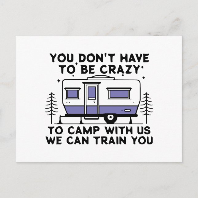 Postal Festiva Leyenda de camping desde siempre (Anverso)