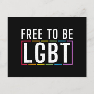 Postal Festiva Libertad para ser el orgullo gay bisexual LGBT