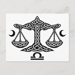 Postal Festiva Libra Sigilo de la Luna‑Escala Celta   BurnsInHell