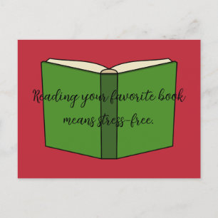 Postal Festiva Libro Verde personalizado   Añadir texto