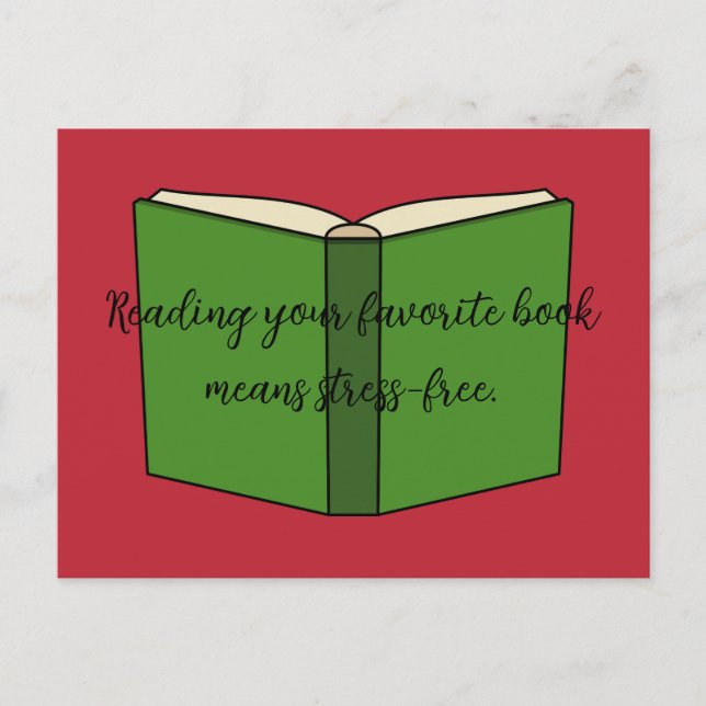 Postal Festiva Libro Verde personalizado | Añadir texto (Anverso)