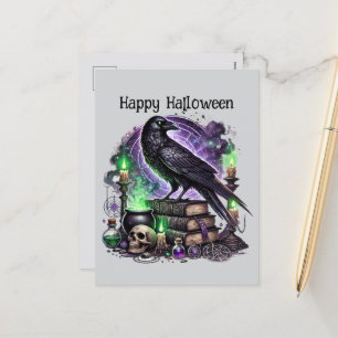 Postal Festiva Libros de ortografía de cuerdas de Halloween