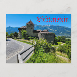 Postal Festiva Lichtenstein - Castillo de Vaduz