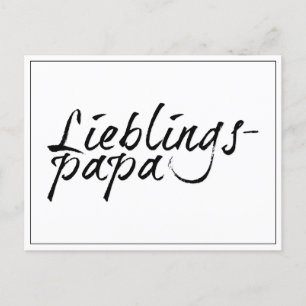 Postal Festiva Lieblingspapa - schwarzer Schriftzug 00001
