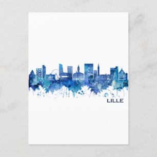Postal Festiva Lille France Skyline Blue