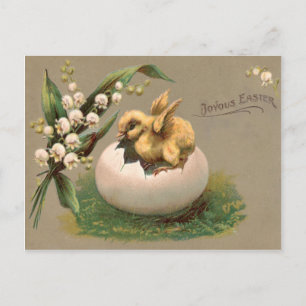 Postal Festiva Lily del Valle Huevo de Pascua de Pollito