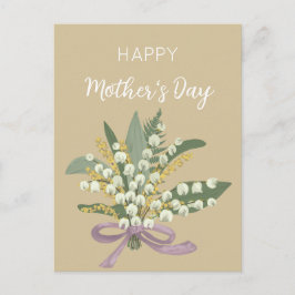 Postal Festiva Lily of the Valley feliz Día de la Madre