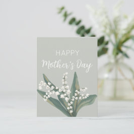 Postal Festiva Lily of the Valley feliz Día de la Madre