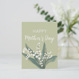 Postal Festiva Lily of the Valley feliz Día de la Madre
