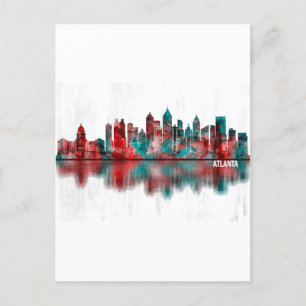 Postal Festiva Línea aérea de Atlanta Georgia