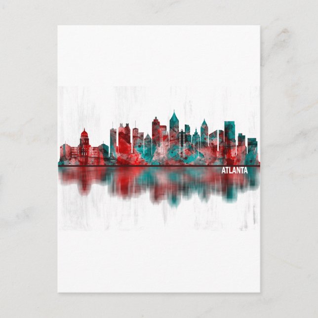 Postal Festiva Línea aérea de Atlanta Georgia (Anverso)