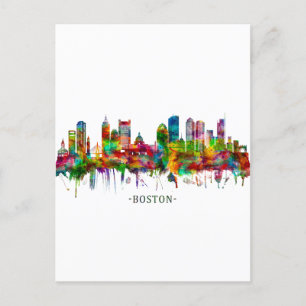 Postal Festiva Línea aérea de Boston Massachusetts