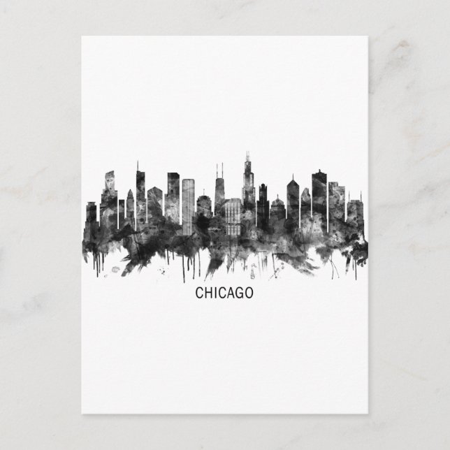 Postal Festiva Línea aérea de Chicago Illinois (Anverso)