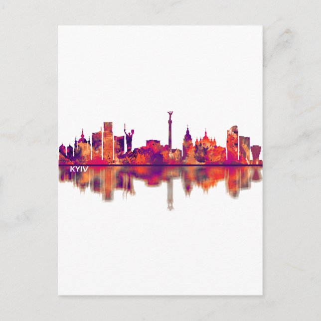Postal Festiva Línea aérea de Kiev Ucrania (Anverso)