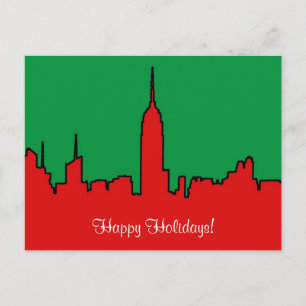 Postal Festiva Línea aérea de NYC: Navidades de ESB Silhouette