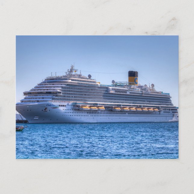 Postal Festiva Línea de cruceros de Costa Venezia (Anverso)