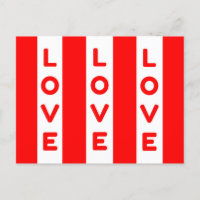 Líneas rojas y blancas Amor