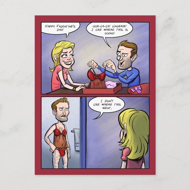 Postal Festiva Lingerie Valentine (Anverso)