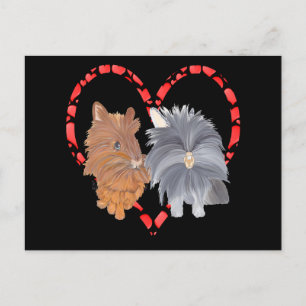 POSTAL FESTIVA LIONHEAD RABBIT HEART