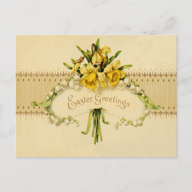 Postal Festiva Lirio de los valles Pascua del narciso del narciso (Anverso)