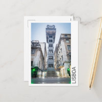 Lisboa en Portugal con recuerdo de ascensor retro