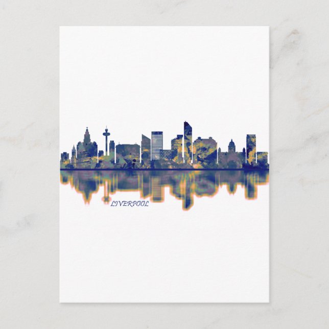 Postal Festiva Liverpool Skyline (Anverso)