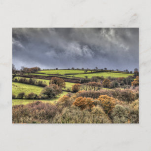 Postal Festiva Llega la tormenta de las colinas de Dartmoor