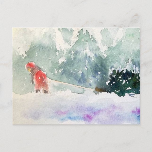 Postal Festiva Llegan los navidades (Anverso)