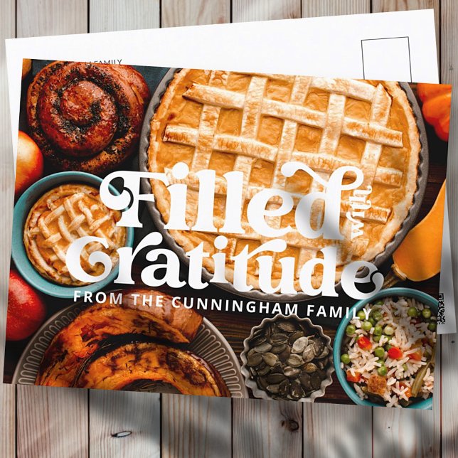 Postal Festiva Lleno de gratitud Feliz Día de Acción de Gracias (Subido por el creador)