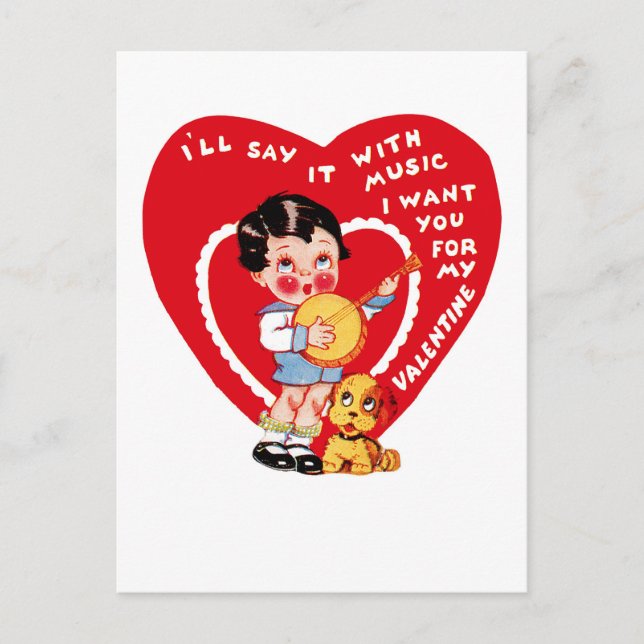 Postal Festiva Lo diré con música (Anverso)