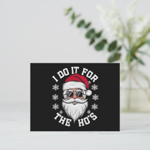 Postal Festiva Lo Hago Por Las Camisetas Divertido Santa Navidade