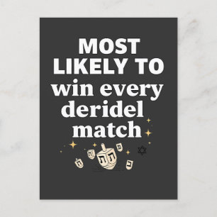 Postal Festiva Lo más probable es que gane todos los Dreidel Matc