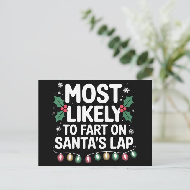 Postal Festiva Lo más probable es que se fastidien con la familia (Anverso de pie)