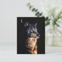 Lobo lobo del solsticio de invierno luna creciente