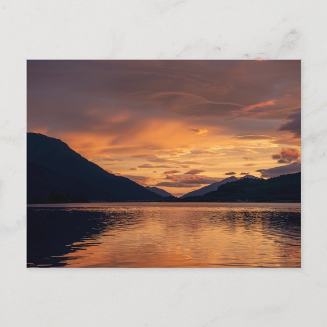 Postal Festiva Loch Leven Sunset (Anverso)